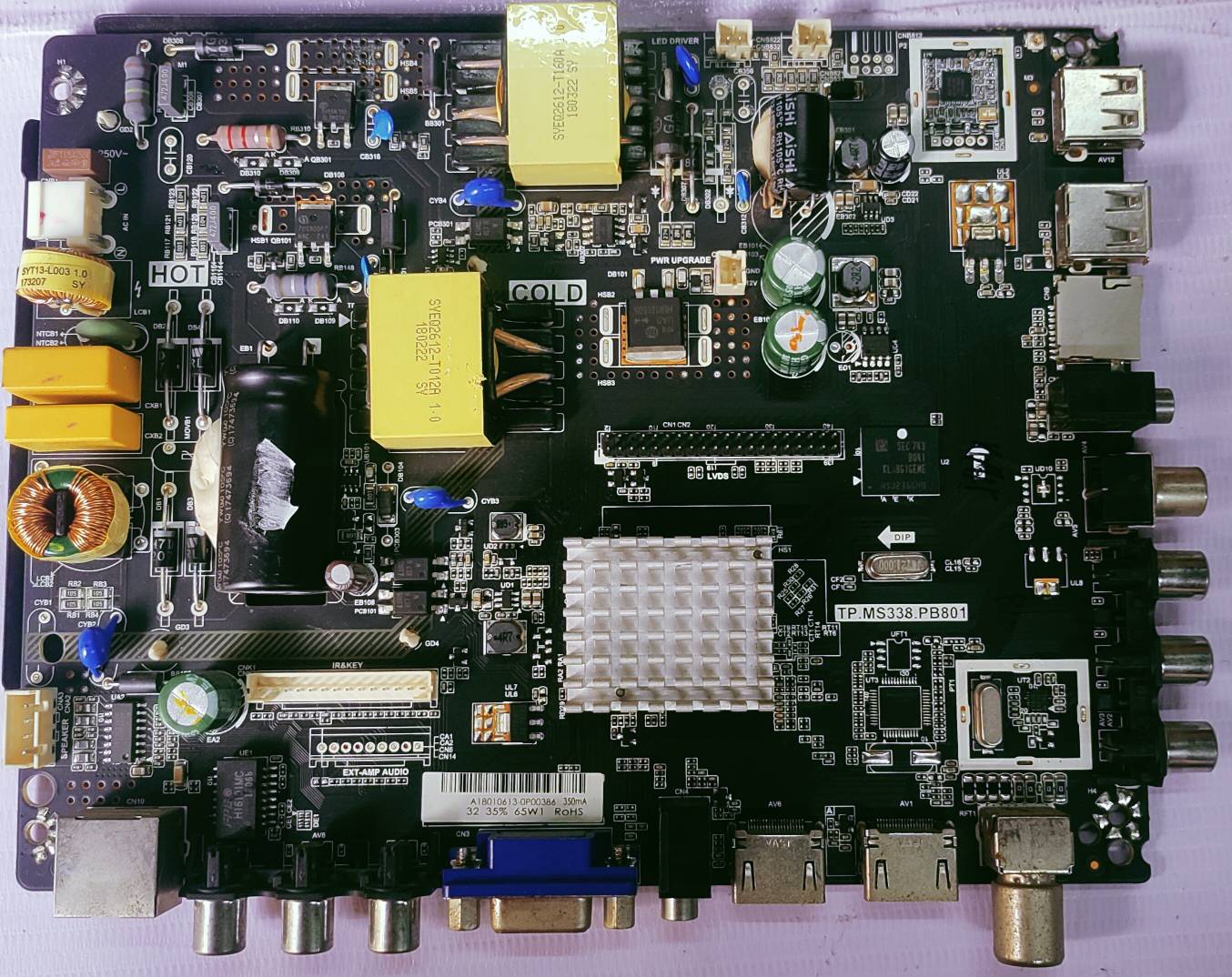 UNIVERSAL LED SAMRT TP.MS338.PB801 MOTHER BOARD #wb 36  image 4