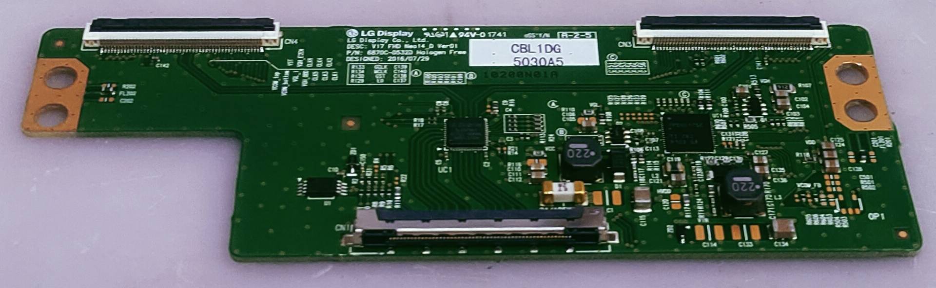 LG 43LV430C-TB LED TV TCON NO. DESC: V17 FHD NEO 14_D Ver01 (P/N: 6870C-0532D) image 3