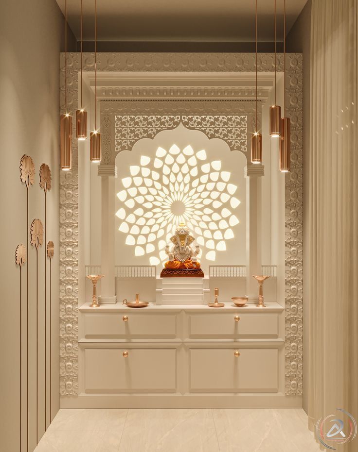 Traditional Pooja Room Designs for Apartments and Houses image 3
