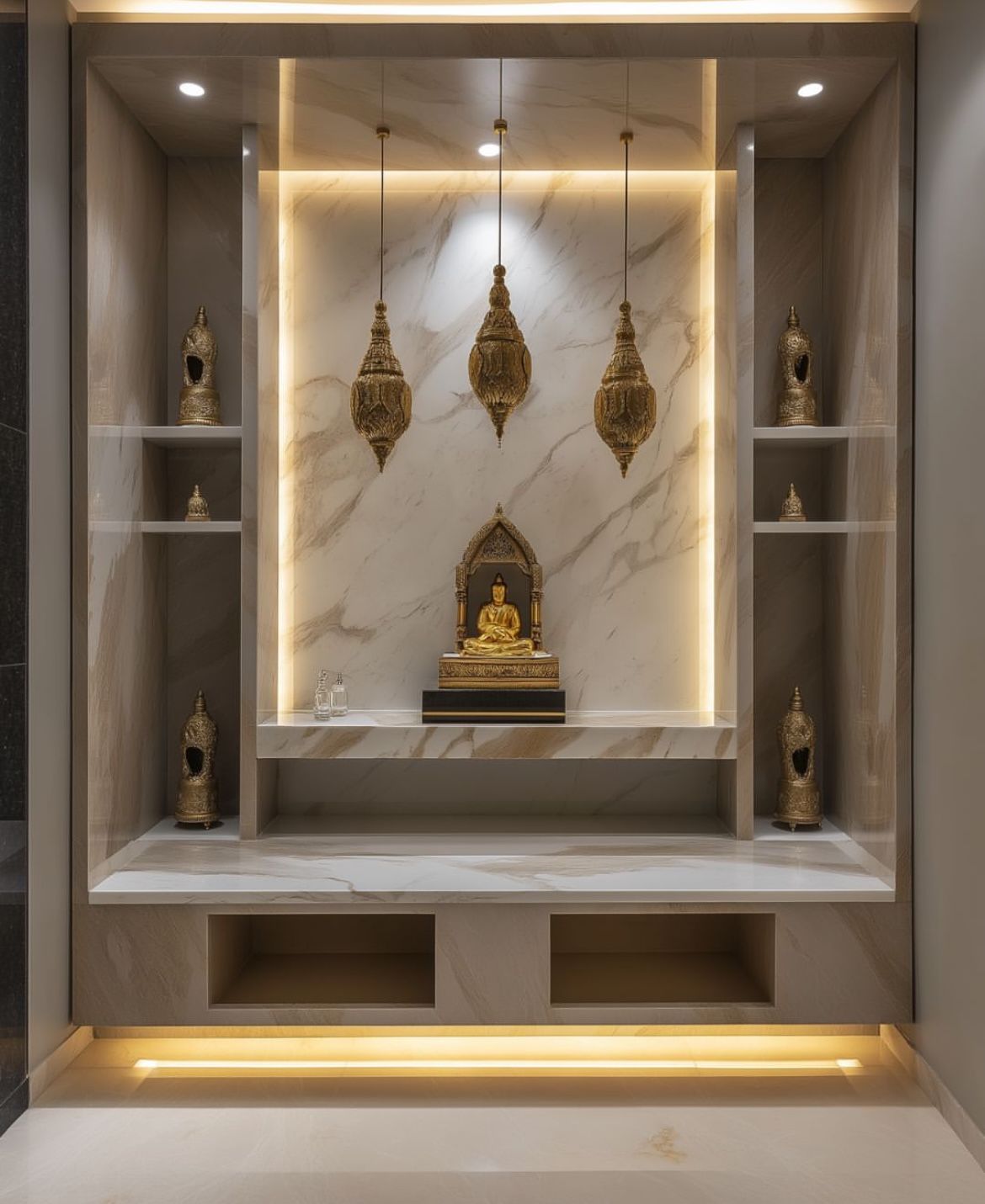 Small Pooja Room Interior Ideas for Compact Spaces image 2
