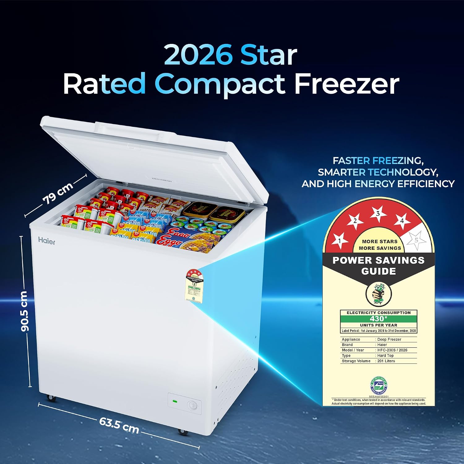 Haier Deep Freezer Hard Top HFC-230SPW4 image 3