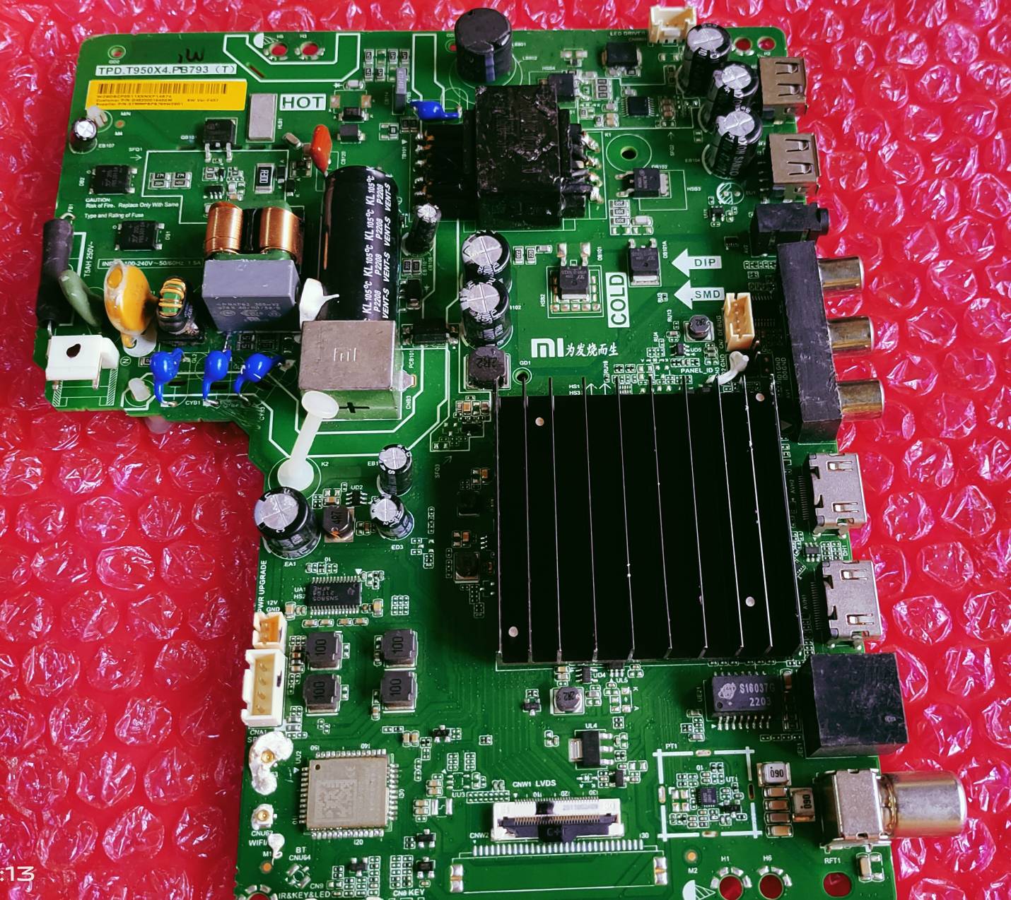 MI REDMI XIAOMI L32M7-RA ANDROID MAIN BOARD, ANDROID MOTHER BOARD, ANDROID COMBO BOARD, #WB12 image 4
