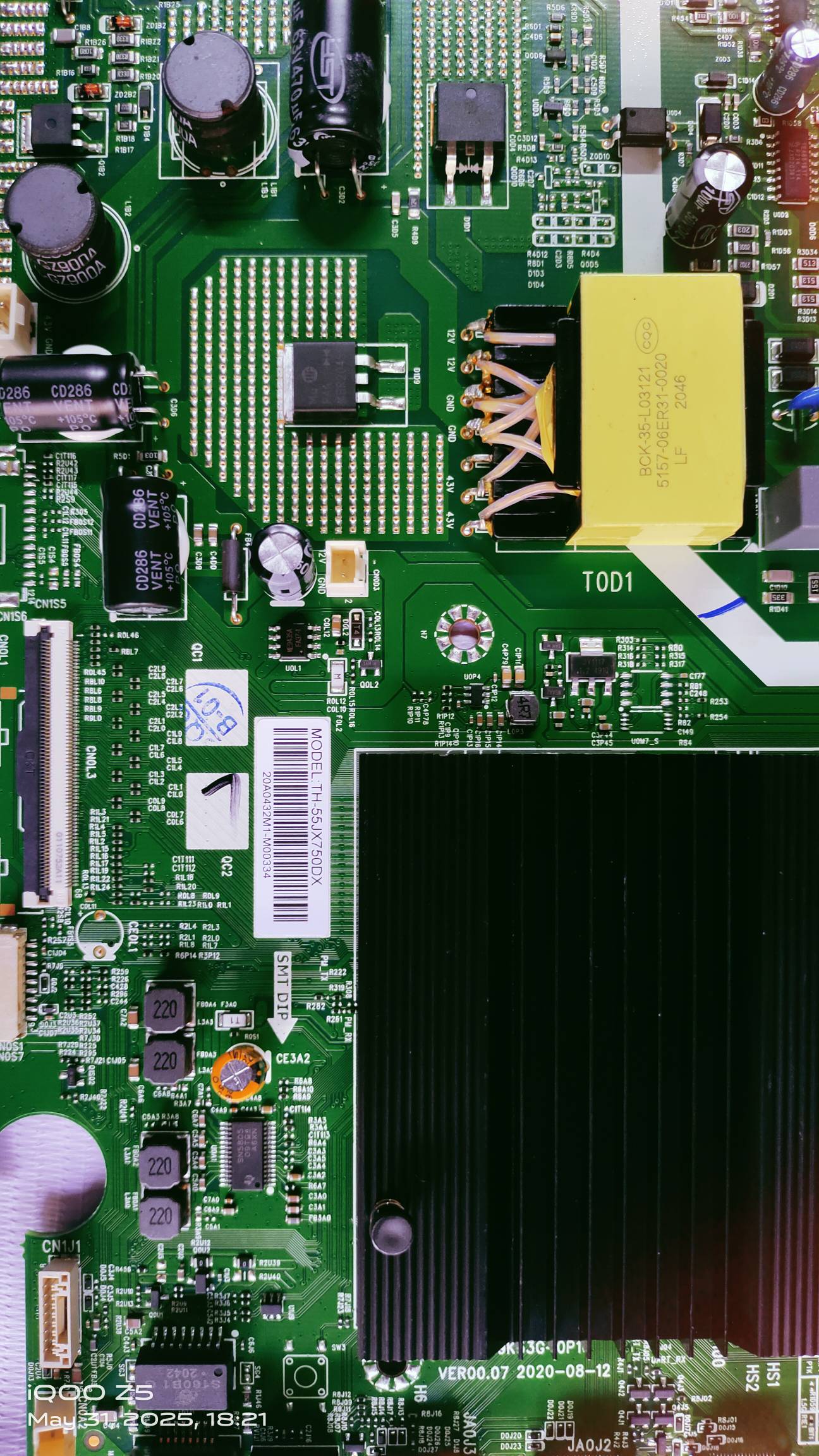 PANASONIC TH-55JX750DX, New ANDROID MAIN BOARD, MOTHER BOARD, MAIN COMBO BOARD image 3