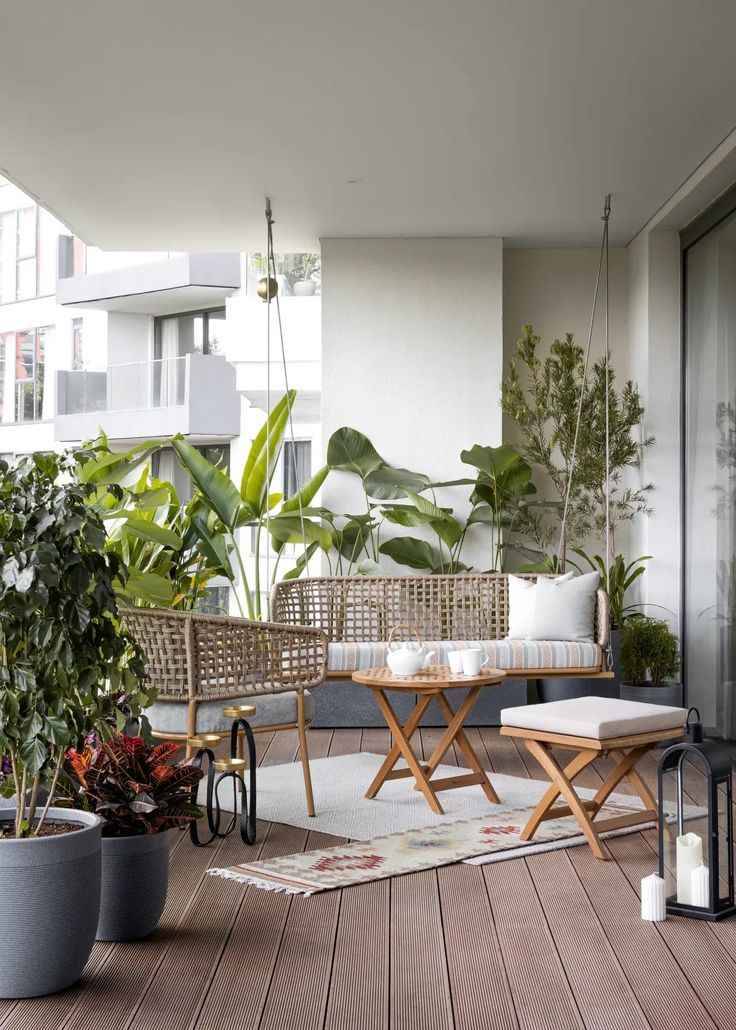 Swing Balcony Garden Design with Hanging Plants and Sunset View | Kanchipuram image 3