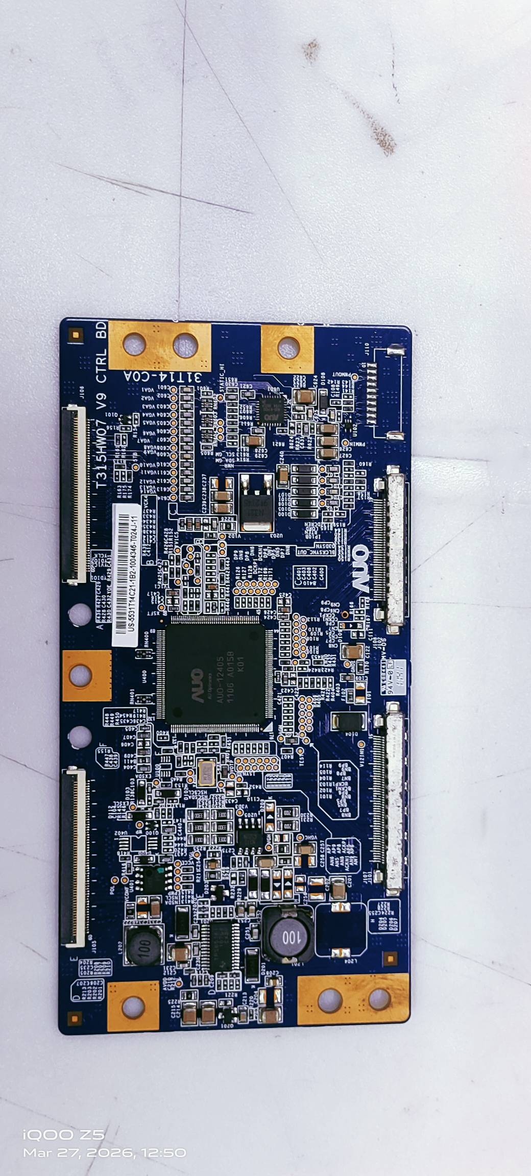 AUO TCON T315HW07 V9 CTRL BD 31T14-V04 LED TV PART NO.US-5531T14C21 image 5