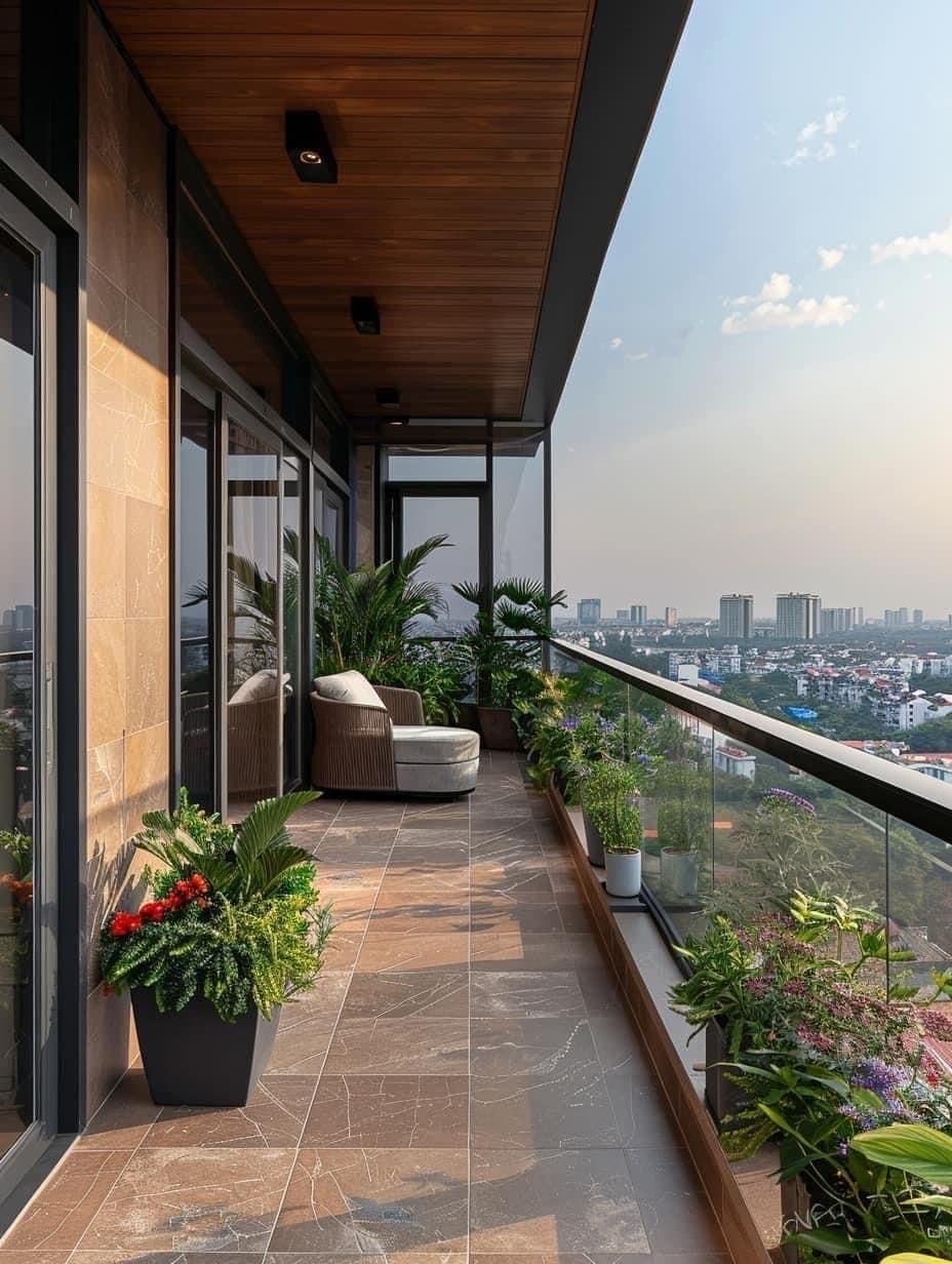 Custom Pare Balcony Ceiling Designs in Chennai image 4