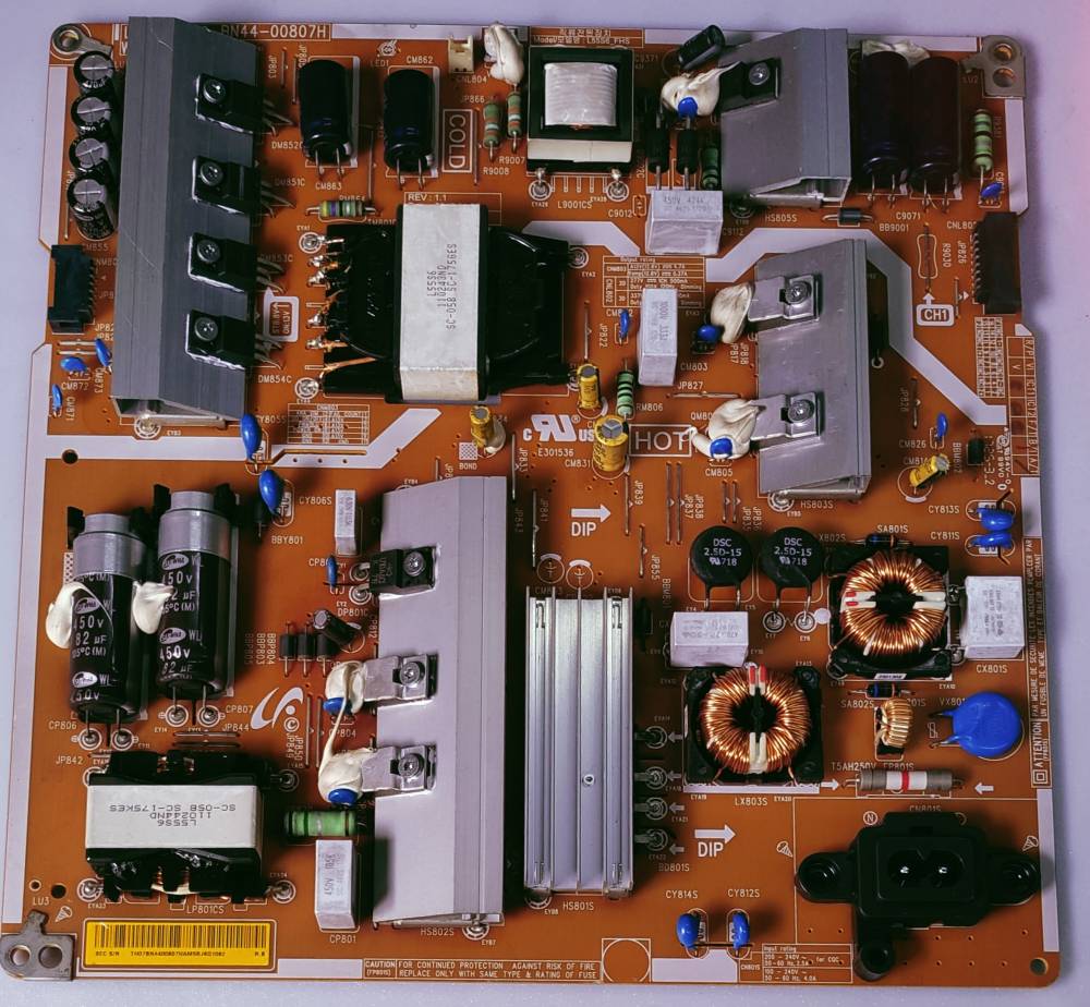 SAMSUNG UA49MU6303KXXM 4K POWER SUPPLY BOARD image 2