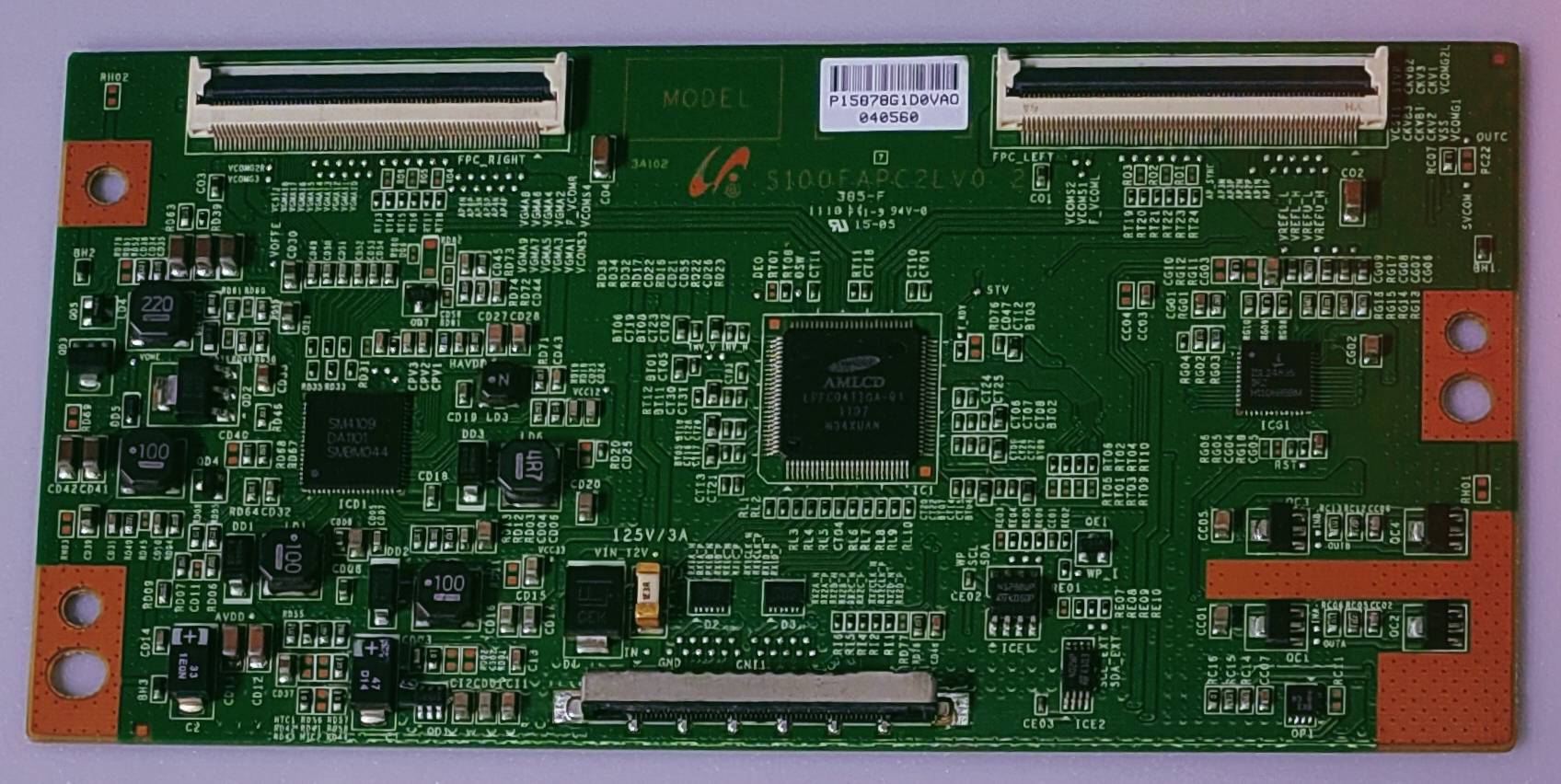 SAMSUNG 32D550 LED TV FHD TCON PART NUMBER S100FAPC2LV0.2 image 2
