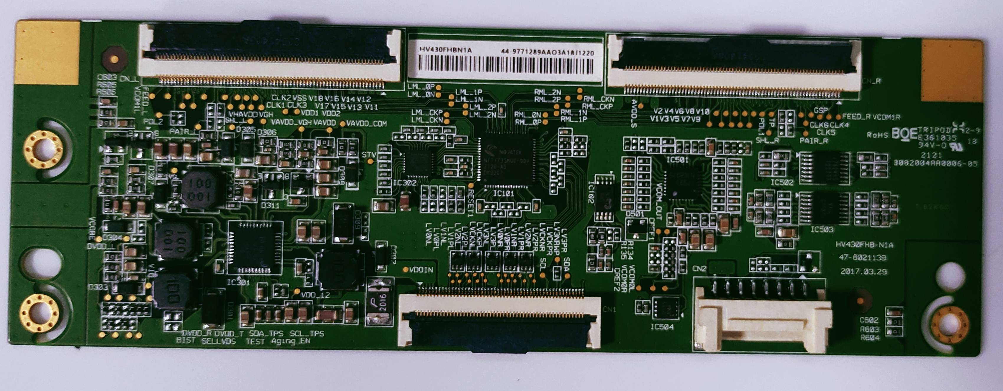SAMSUNG  UA43T770AUEXXL LED TV TCON PART NUMBER.
HV430FHBN1A   image 2