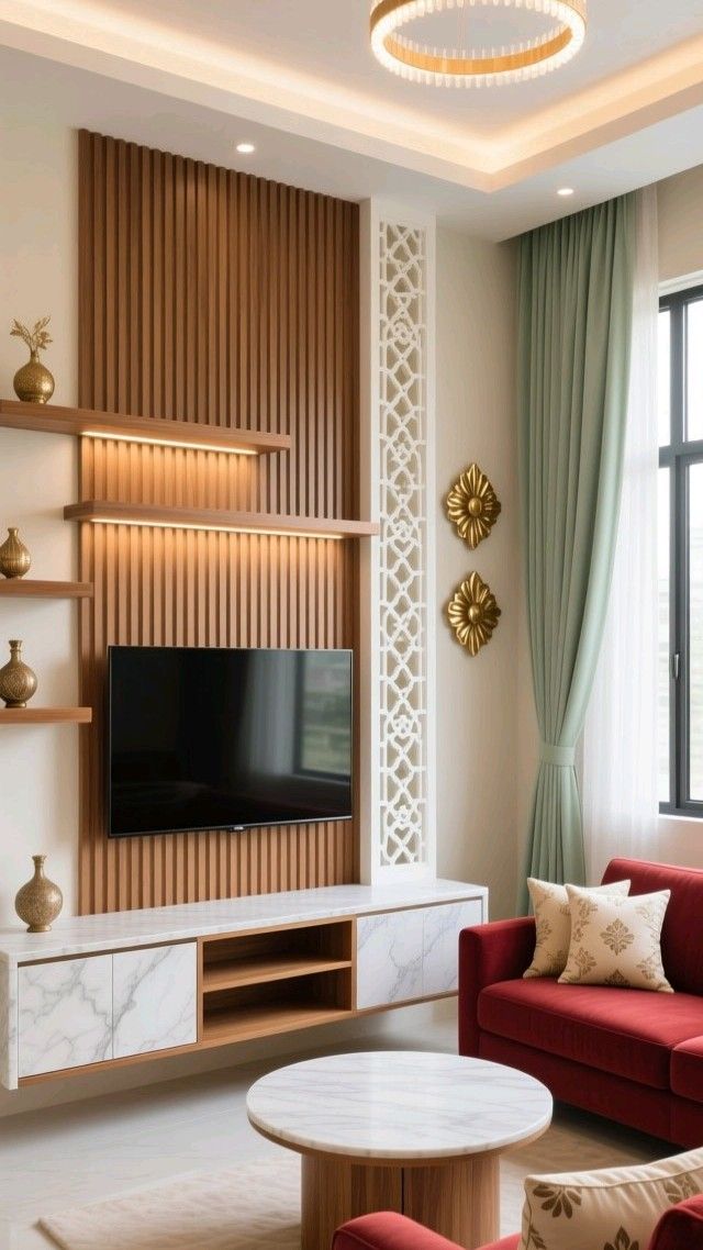 Modular TV Unit Wall Panels in Chennai image 2