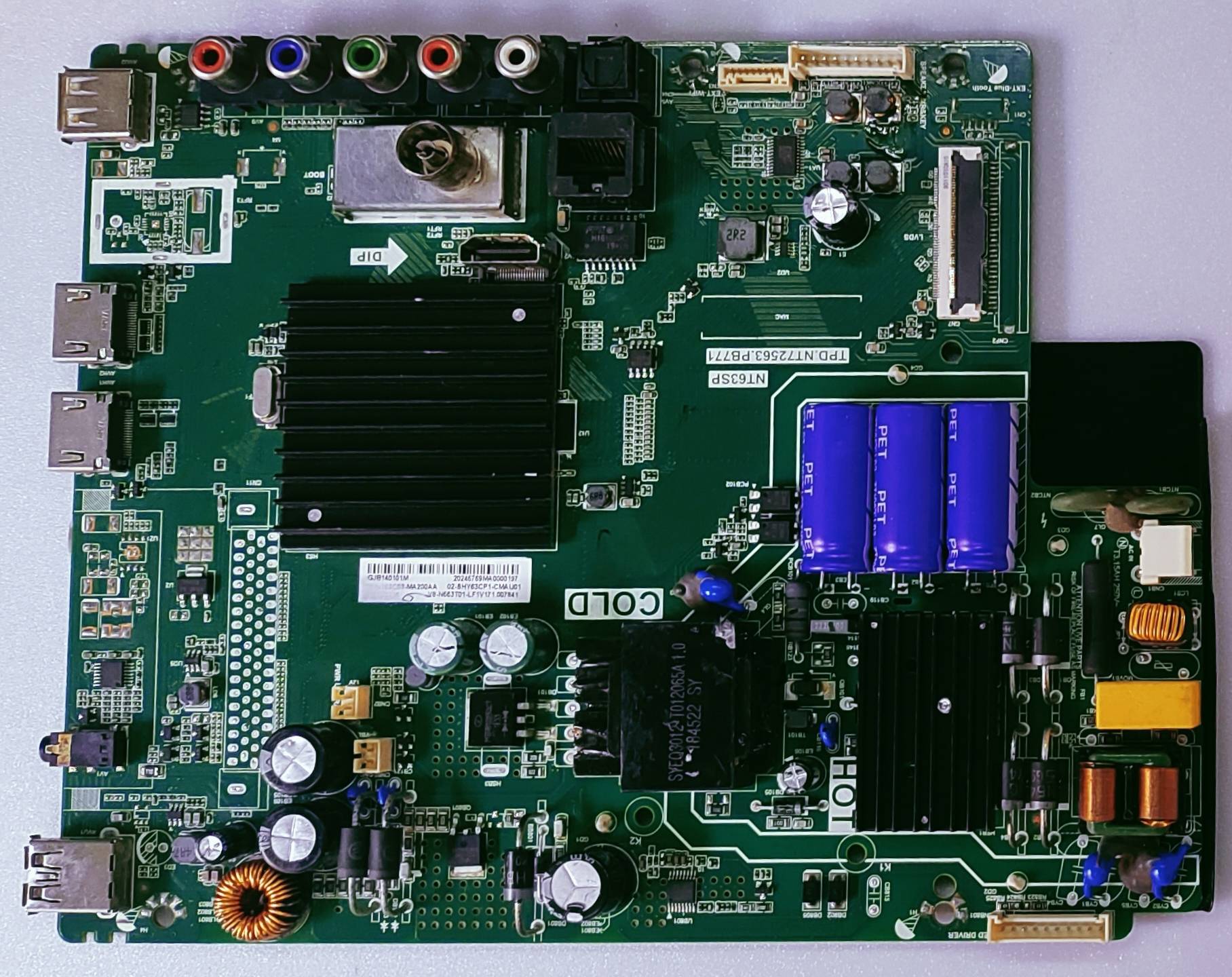 TCL LED TV 43" MOTHER BOARD NUMBER NT63SP TPD.NT72563.PB771 image 3