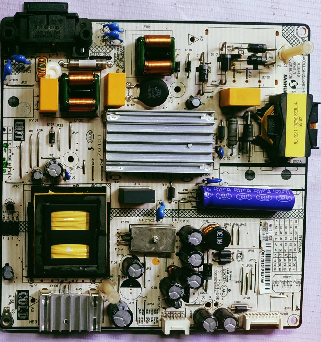 VU T55D1680 POWER SUPPLY BOARD, SMPS BOARD #Wb29 image 4