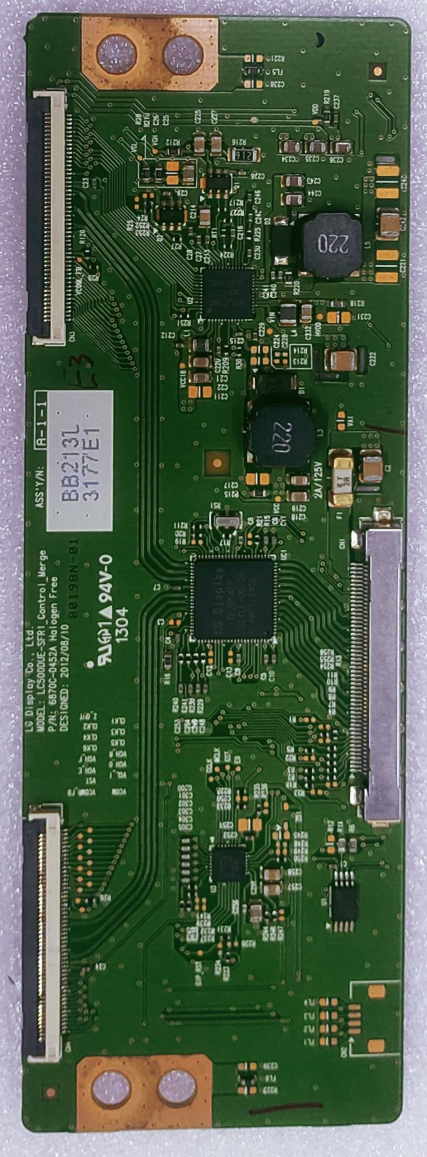 SAMSUNG LA32D450 LED TV TCON PART NUMBER.6870C-0452A image 3