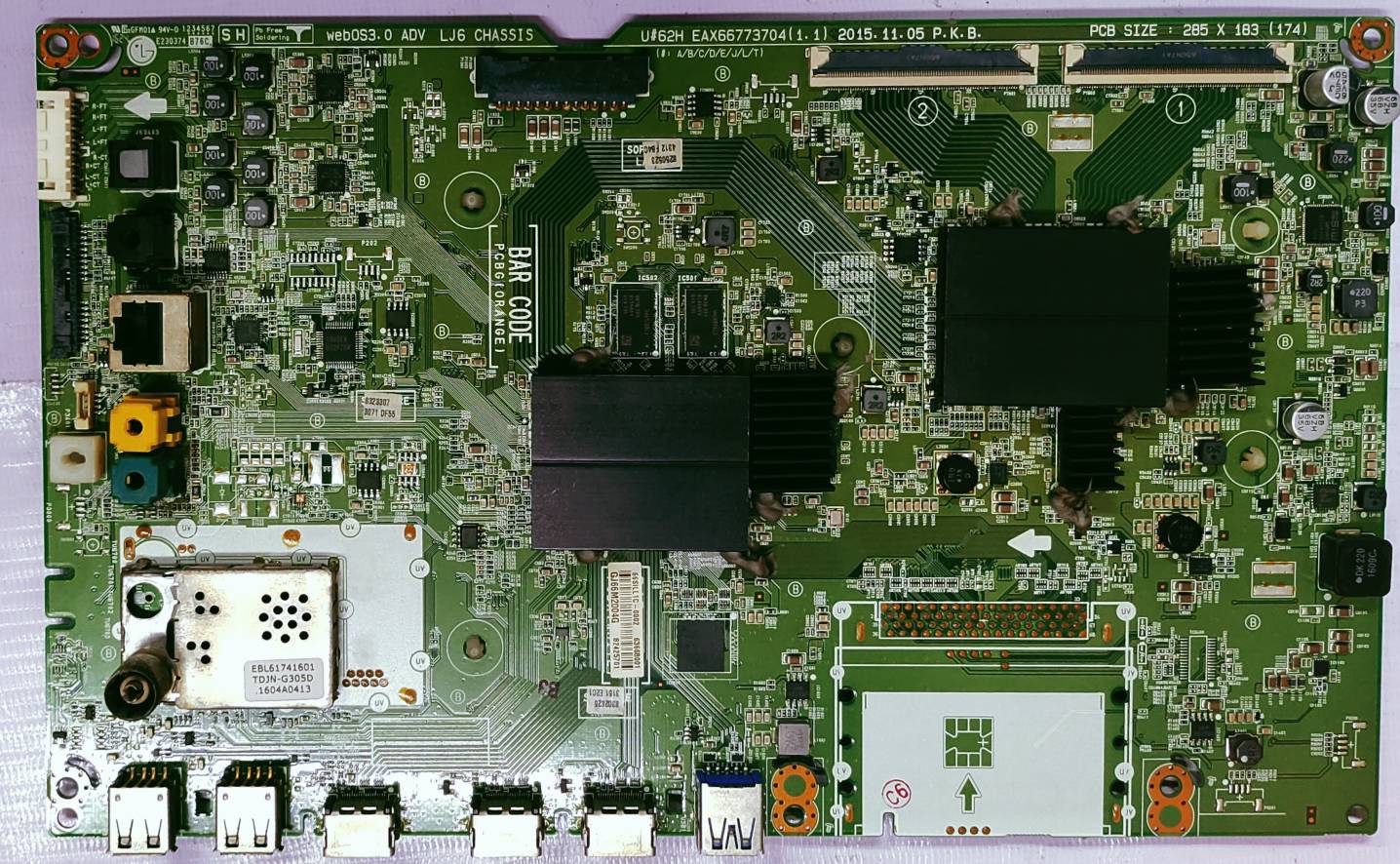 LG 4K 49UH85TO-TA ANDROID MOTHER BOARD, LED BOARD, MAIN BOARD,#wb38 image 4
