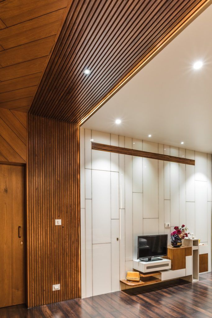 Wooden Wall Panel Interior Chennai Homes image 4