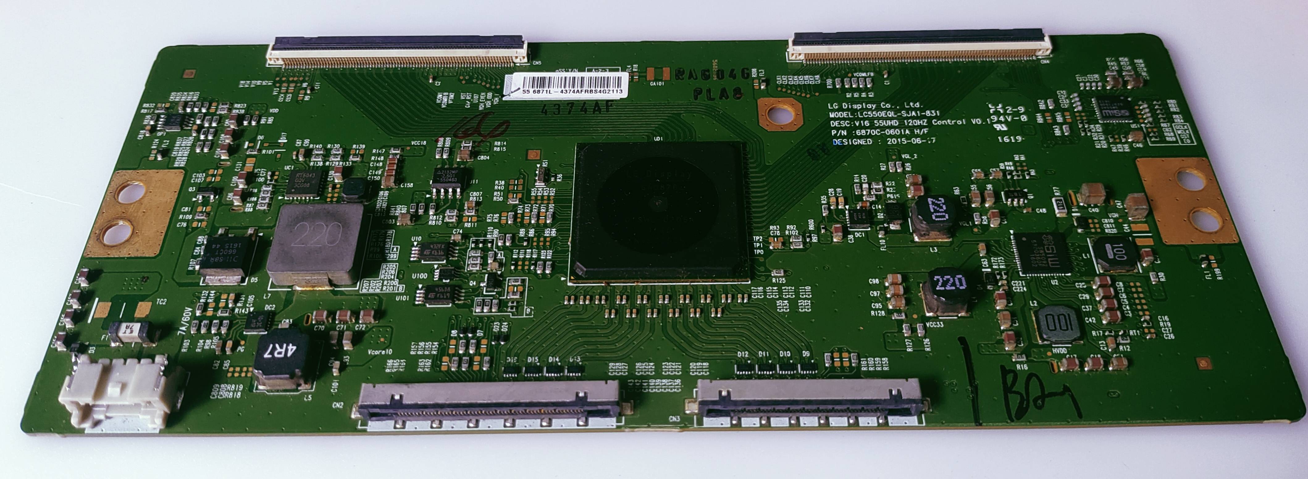 SONY 55X8500D 4K LED TV TCON MODEL:LC550EQL-SJA1-831  DESC : V16 55UHD 120HZ CONTROL VO.1 image 6
