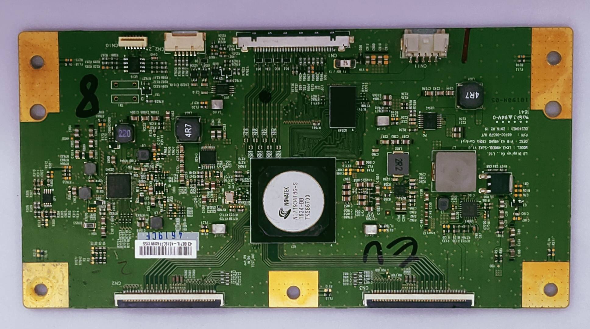 SONY 43X8300D LED TV FHD TCON PART NUMBER LC43 490EQL-SJA2 DESC: V6 43,49UHD 120HZ  image 4