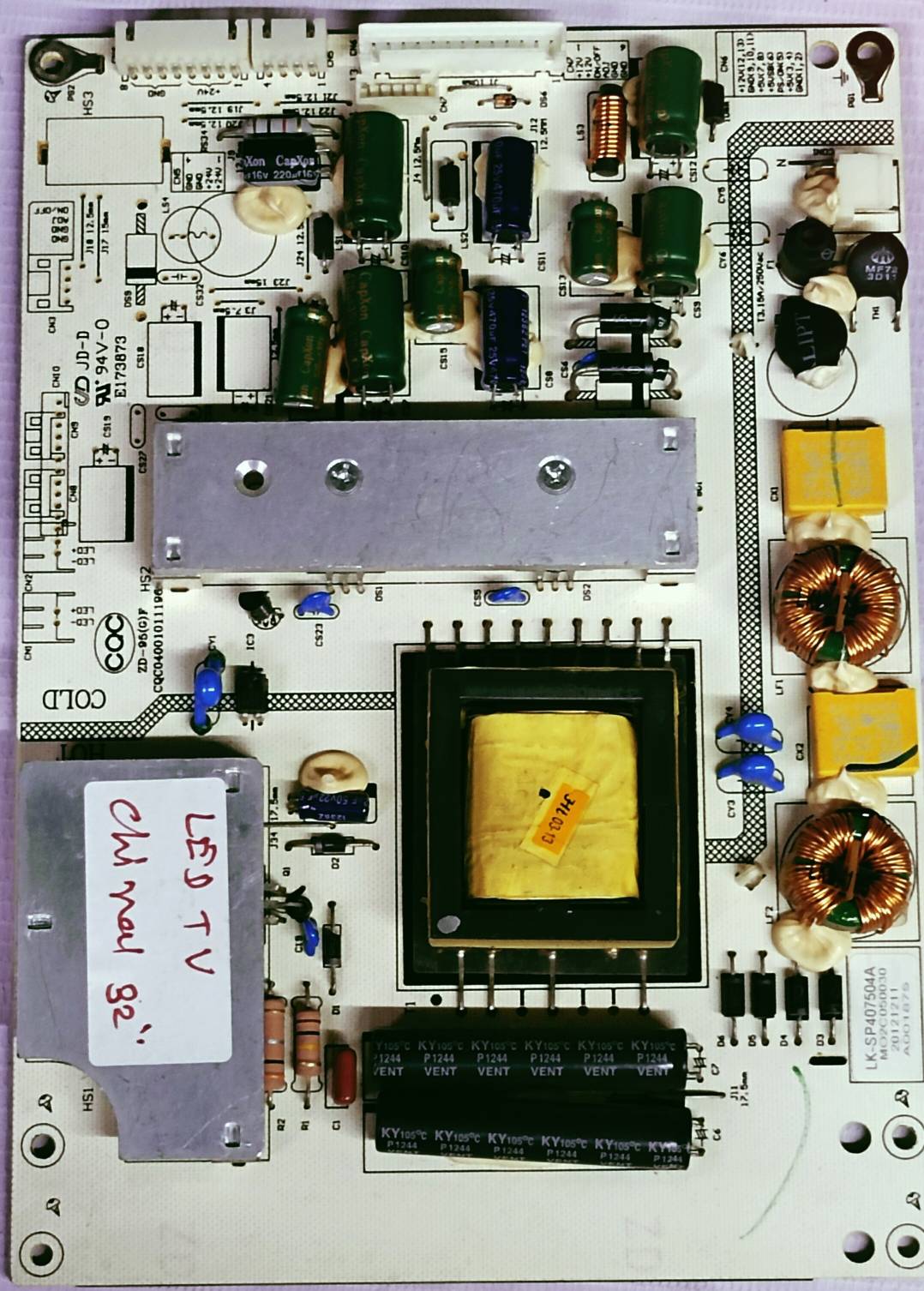 INVERSOL 32" LED BOARD,POWER SUPPLY BOARD#Wb31 image 3