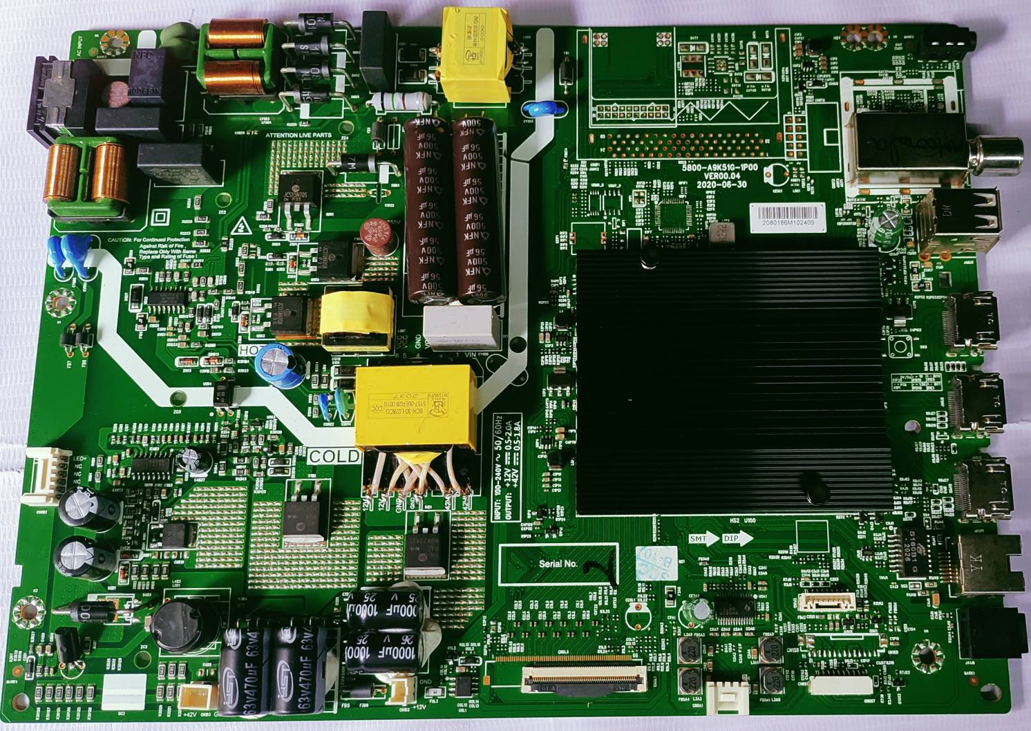 MOTOROLA 4K LED ANDROID MOTHER BOARD, #wb34 image 3