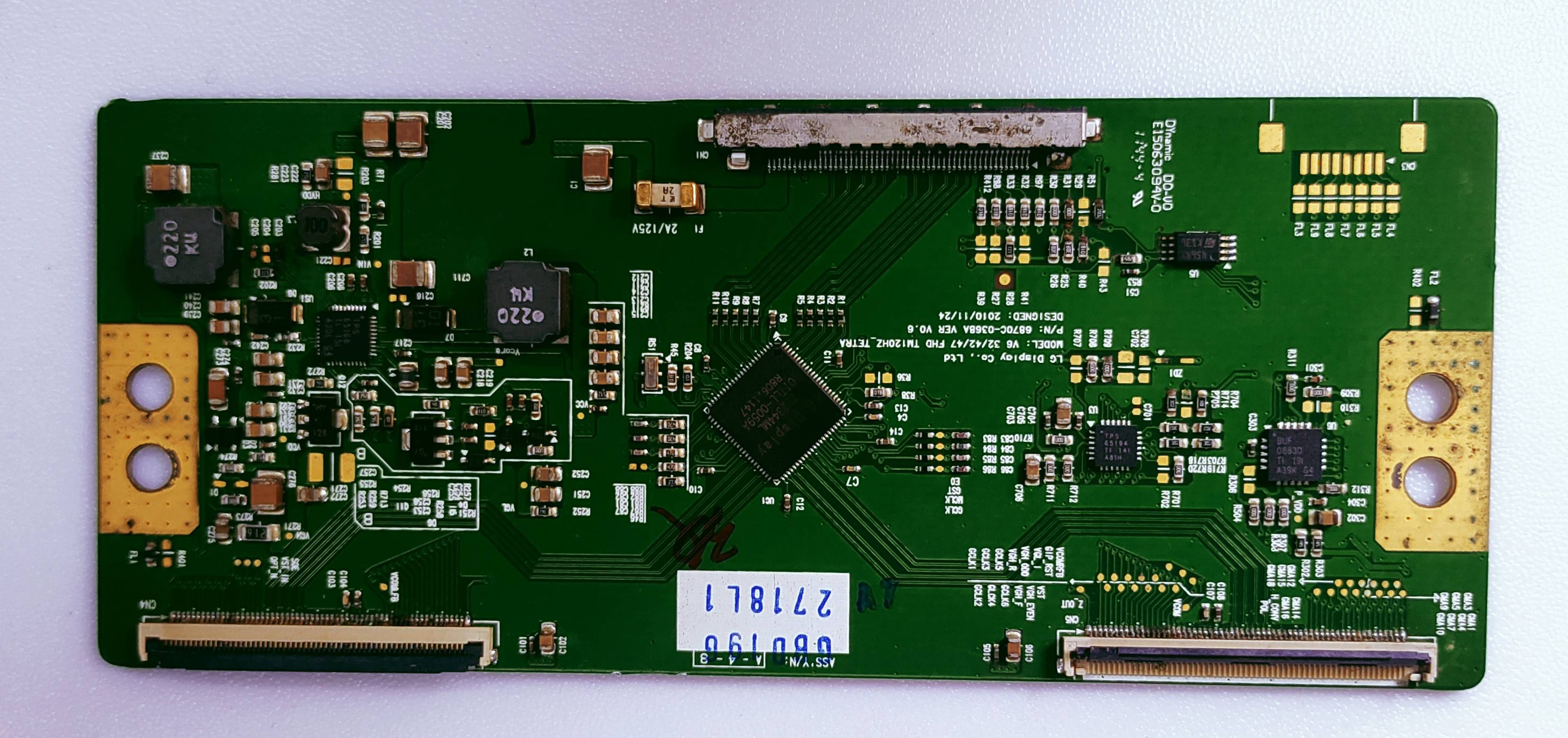 LG 42LV3500 T-con Board Fhd P/N.GBD196 2718L1 image 6