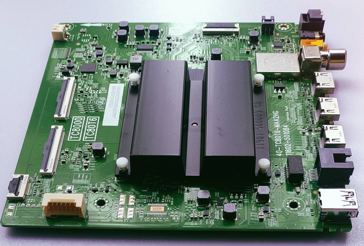 TCL 4K QLED 55C69B New Mother Board Detail TC8000-TC80T6 / 40-TC80T6-MAA2HG 11602-501084 image 2