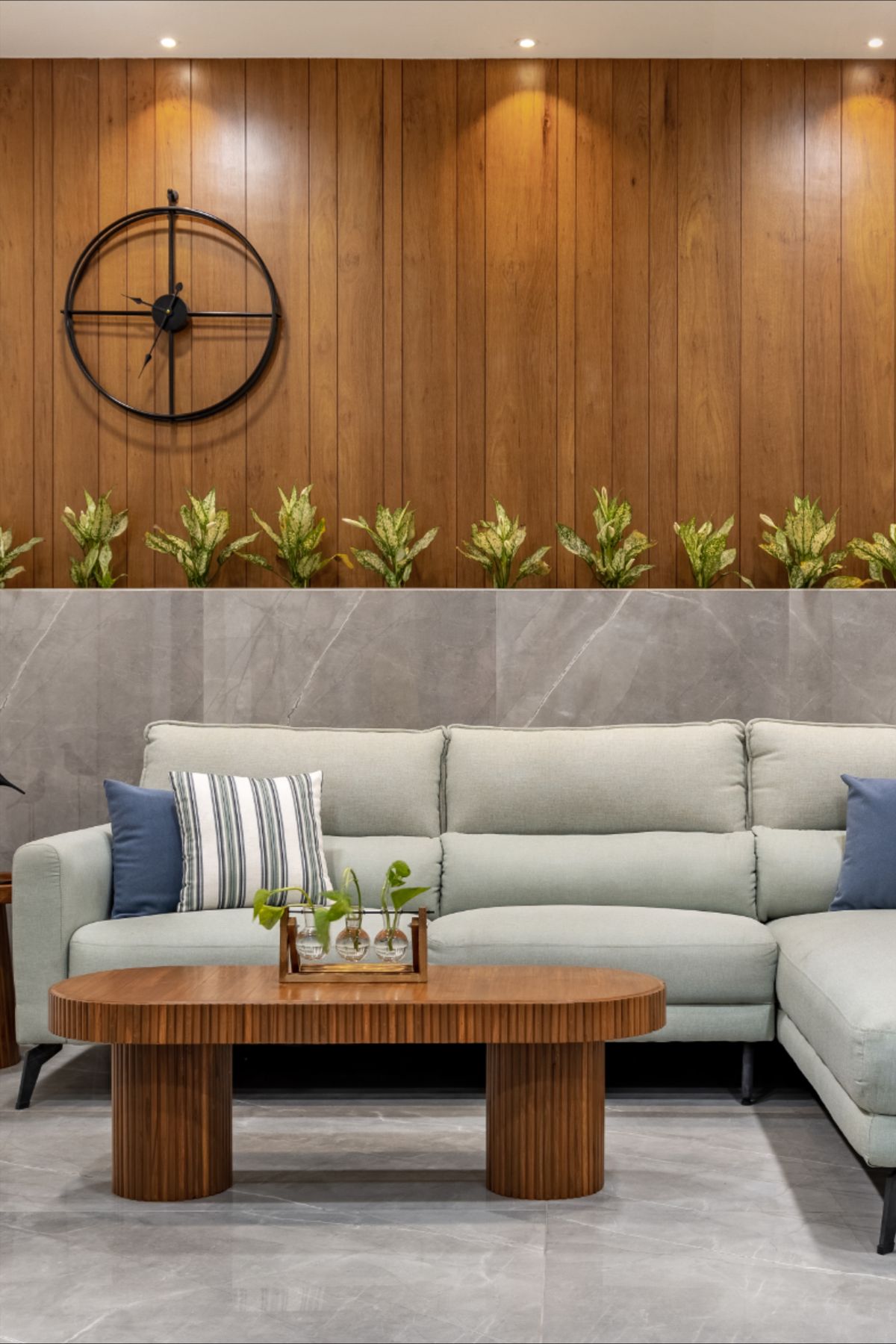 Wooden Wall Panel Interior Chennai Homes image 5
