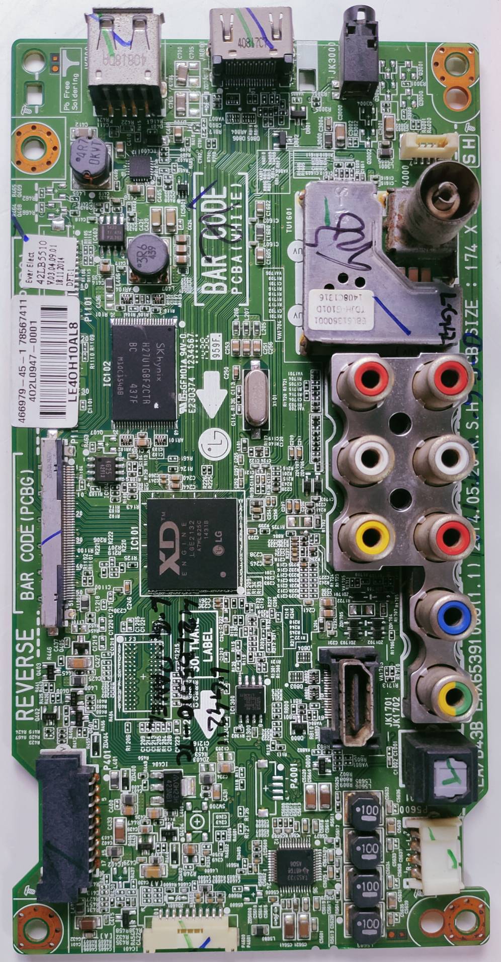 LG 42LB5510-TB LED Full HD TV Motherboard, Main Board, Main PCB image 4