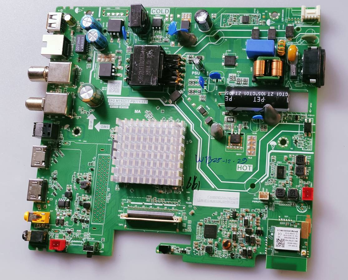 TCL/Iffalcon Google LED TV 32V5C New Motherboard, Main Board, Combo Board TPD.MT9221T.PB771(T) image 2