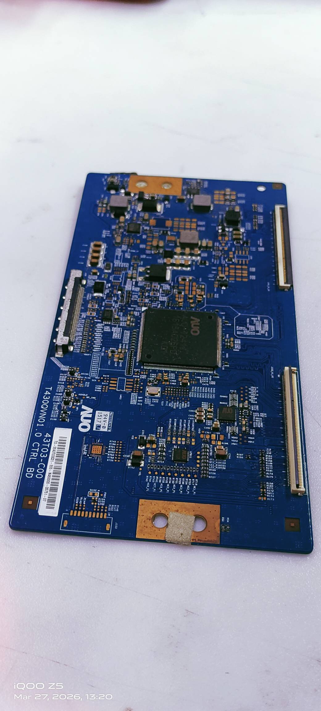 AUO TCON 43T03-C00 LED TV FHD PART NO. T430QVN01. 0 CTRL BD image 5