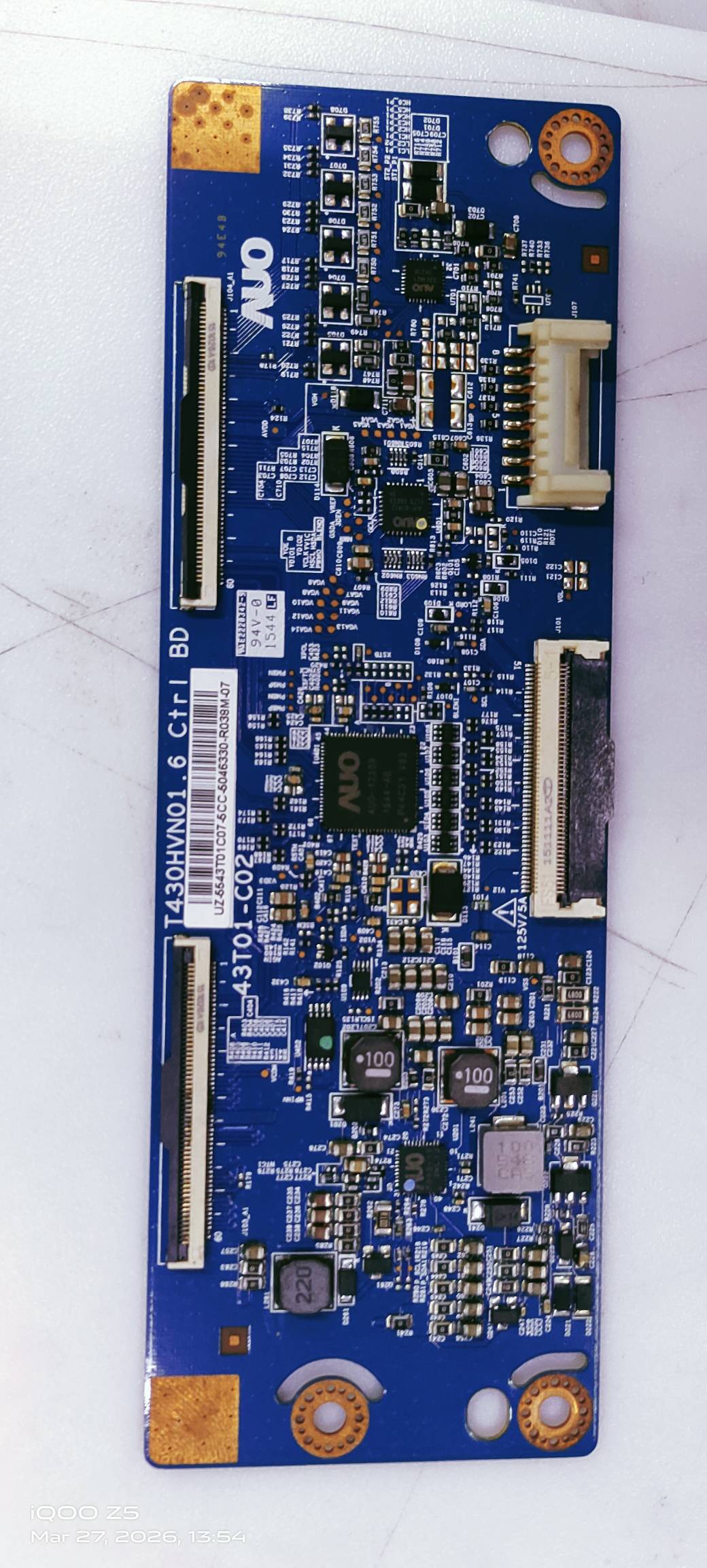 SAMSUNG UA43J5100AR LED TV FHD TCON PART NO.T430HVN01. 6 CTRL BD (UZ-5543T01C07 image 5
