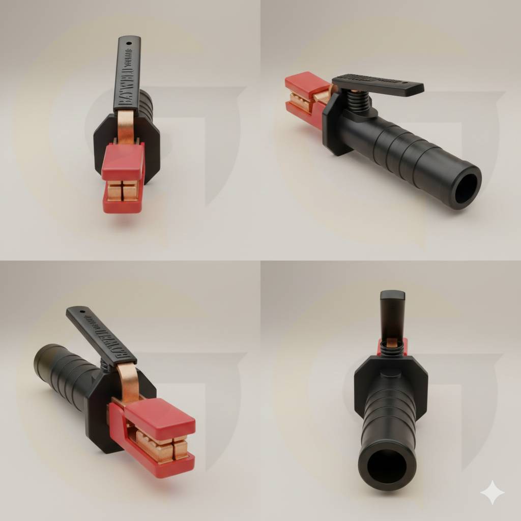 GOLD KD-1000 Fully Insulated Battery Clip Holder – 400 Amp, MS Body, Tempered Jaw, Full Size image 2