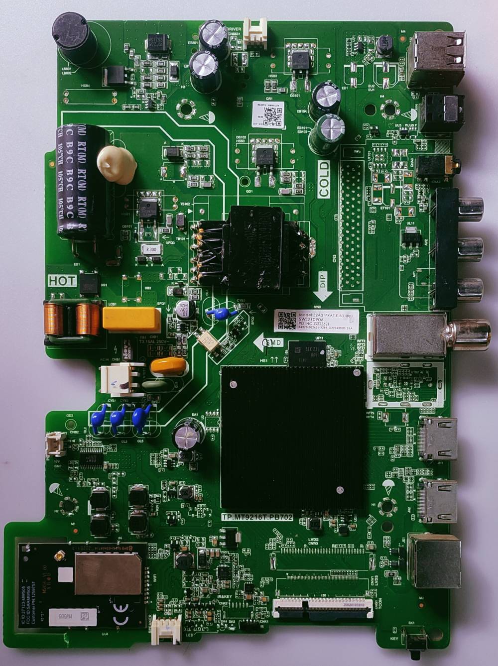 HISENSE 32A31FXAT LED TV ANDROID MOTHER BOARD PART NUMBER TP.MT9216T.PB702 image 2