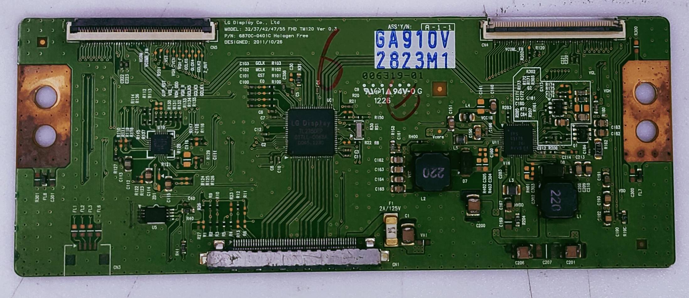 LG TVON 32/37/42/47/55/ FHD TM120 VER 0.3 LED TV  PART NO. 6870C-0401C HA L OGEN FREE image 5