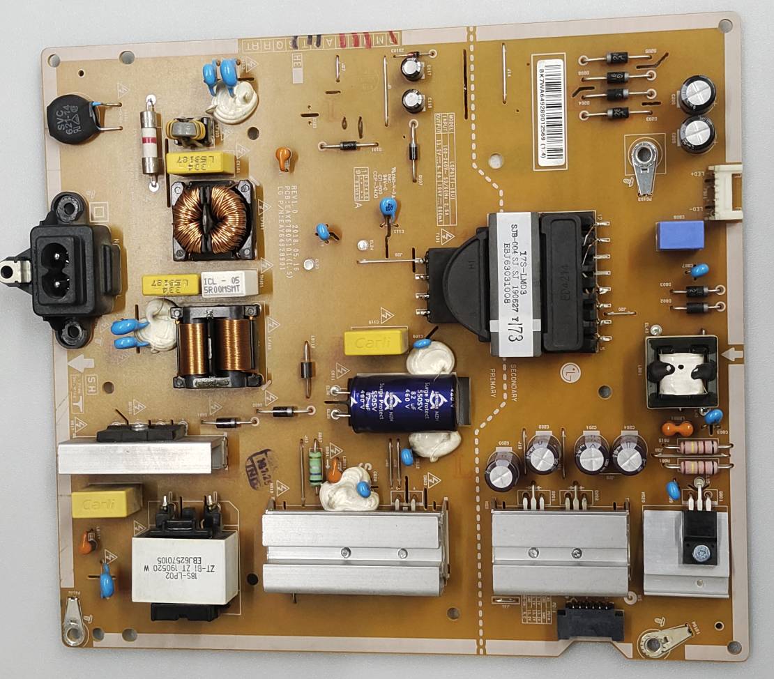 LG 43UM7780FTA LED TV POWER SUPPLY BOARD image 4