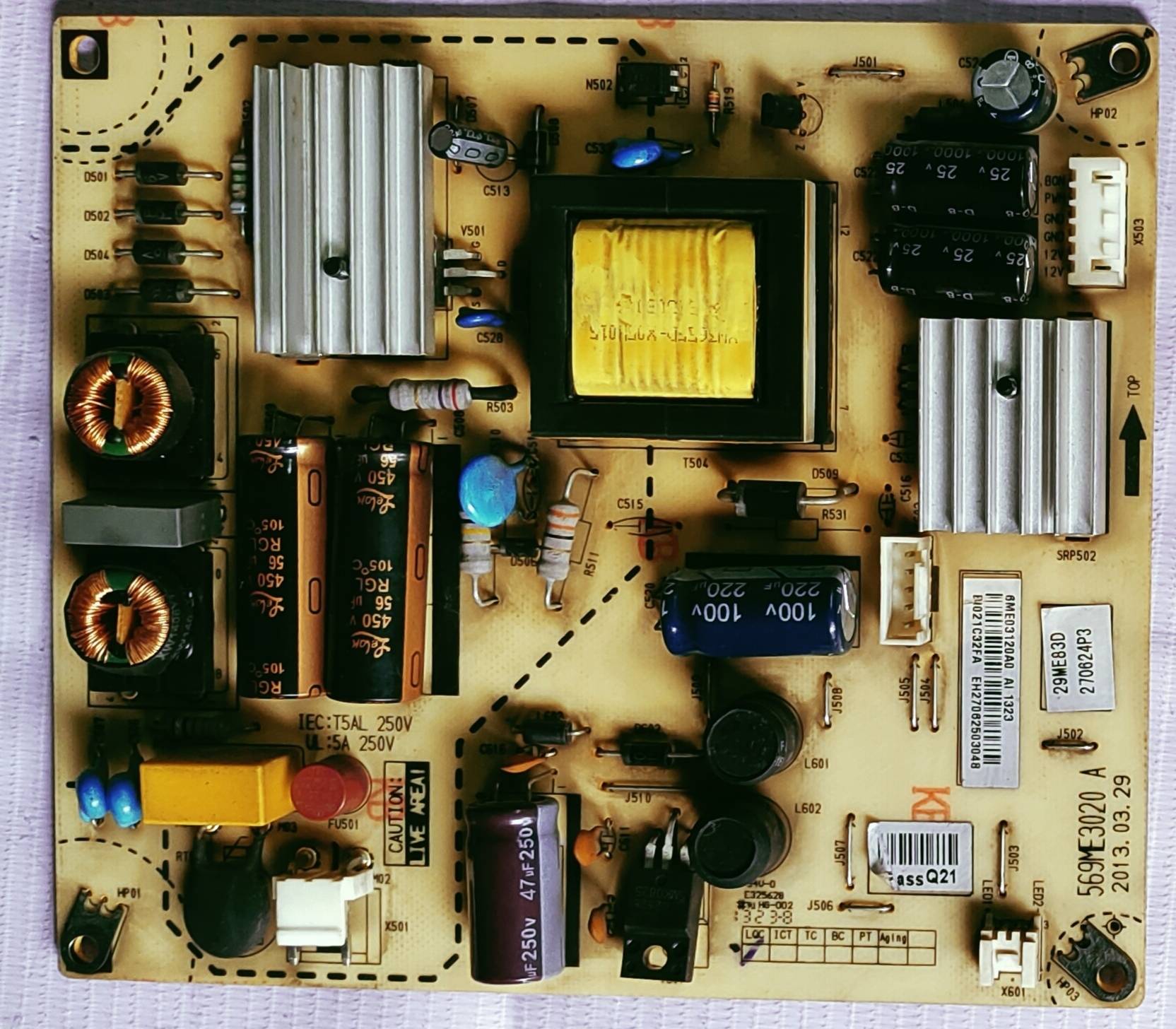 PANASONIC TH-L29BBDX POWER SUPPLY BOARD, SMPS BOARD #Wb29 image 2