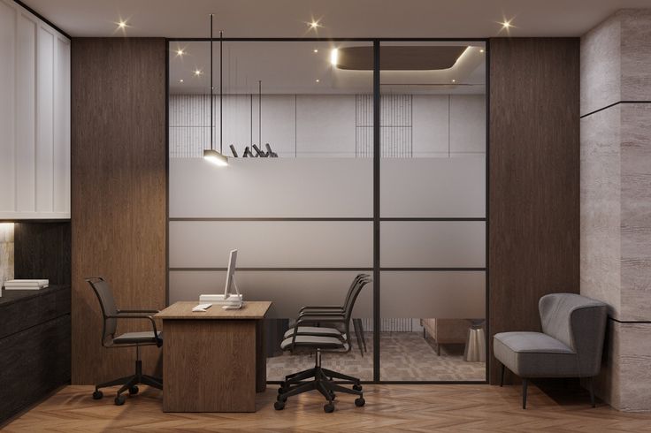 Elegant Office Cabin Glass Partition Solutions image 5