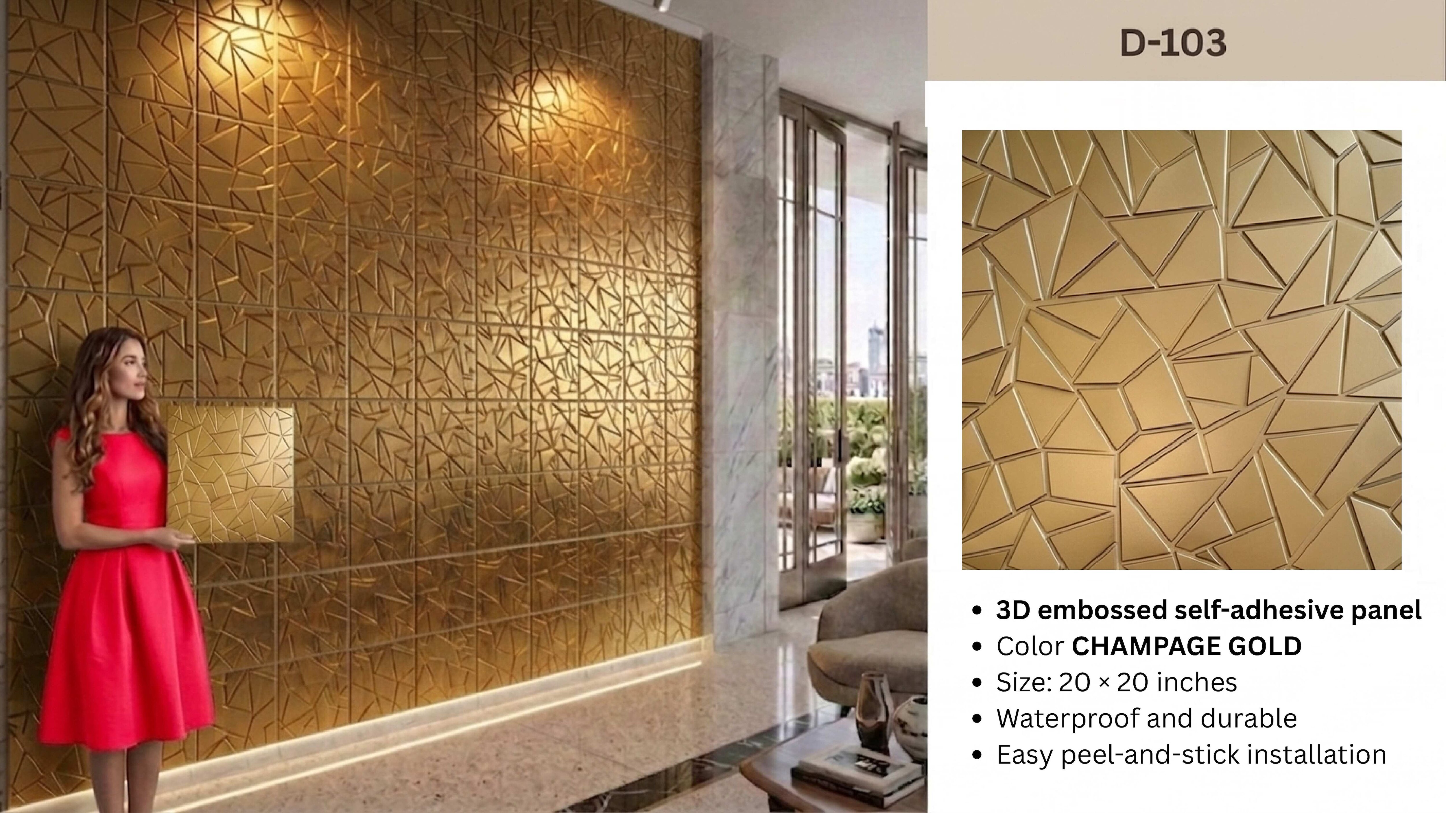 Self adhesive 3D wall panels image 8