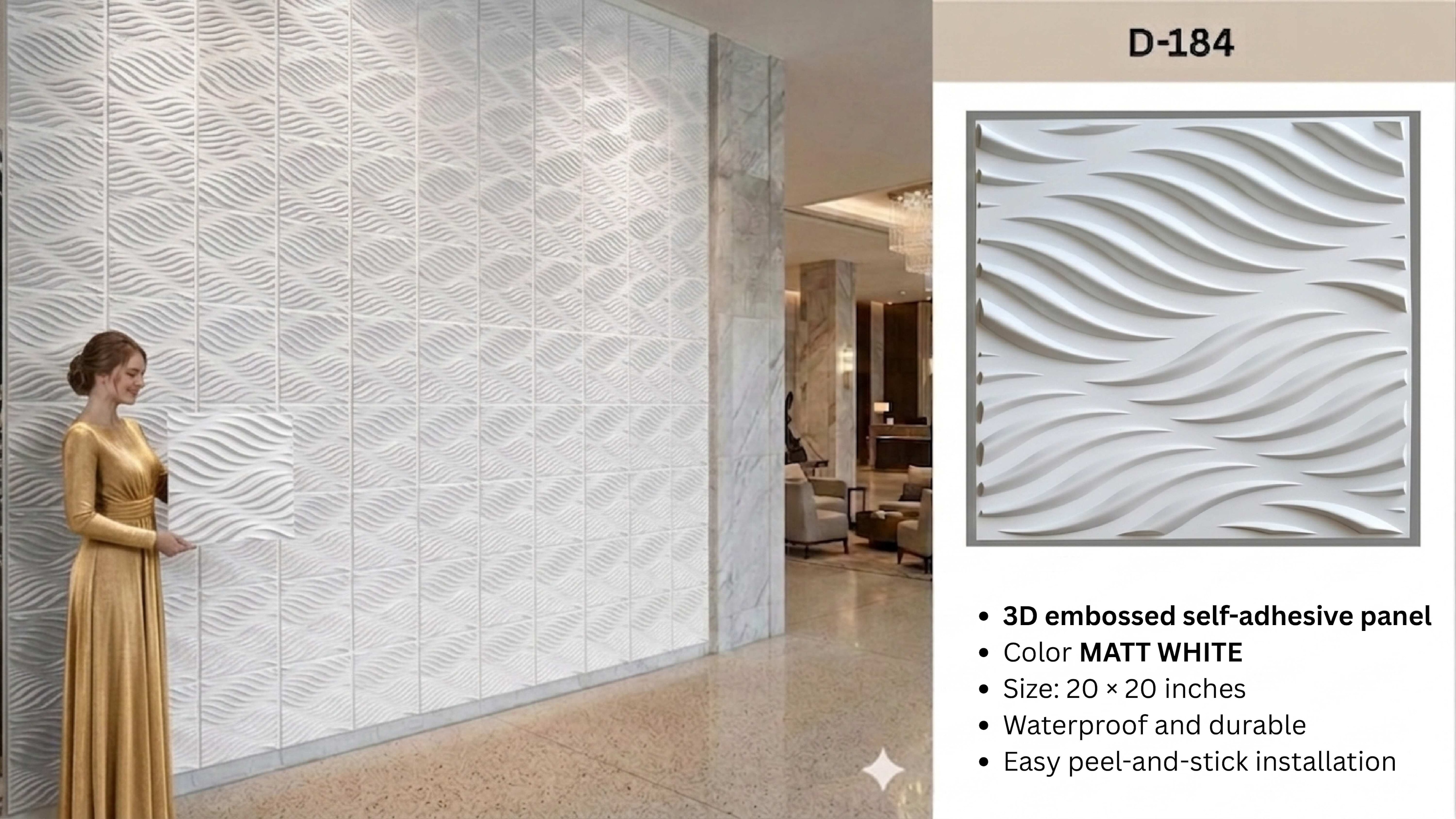Self adhesive 3D wall panels image 3