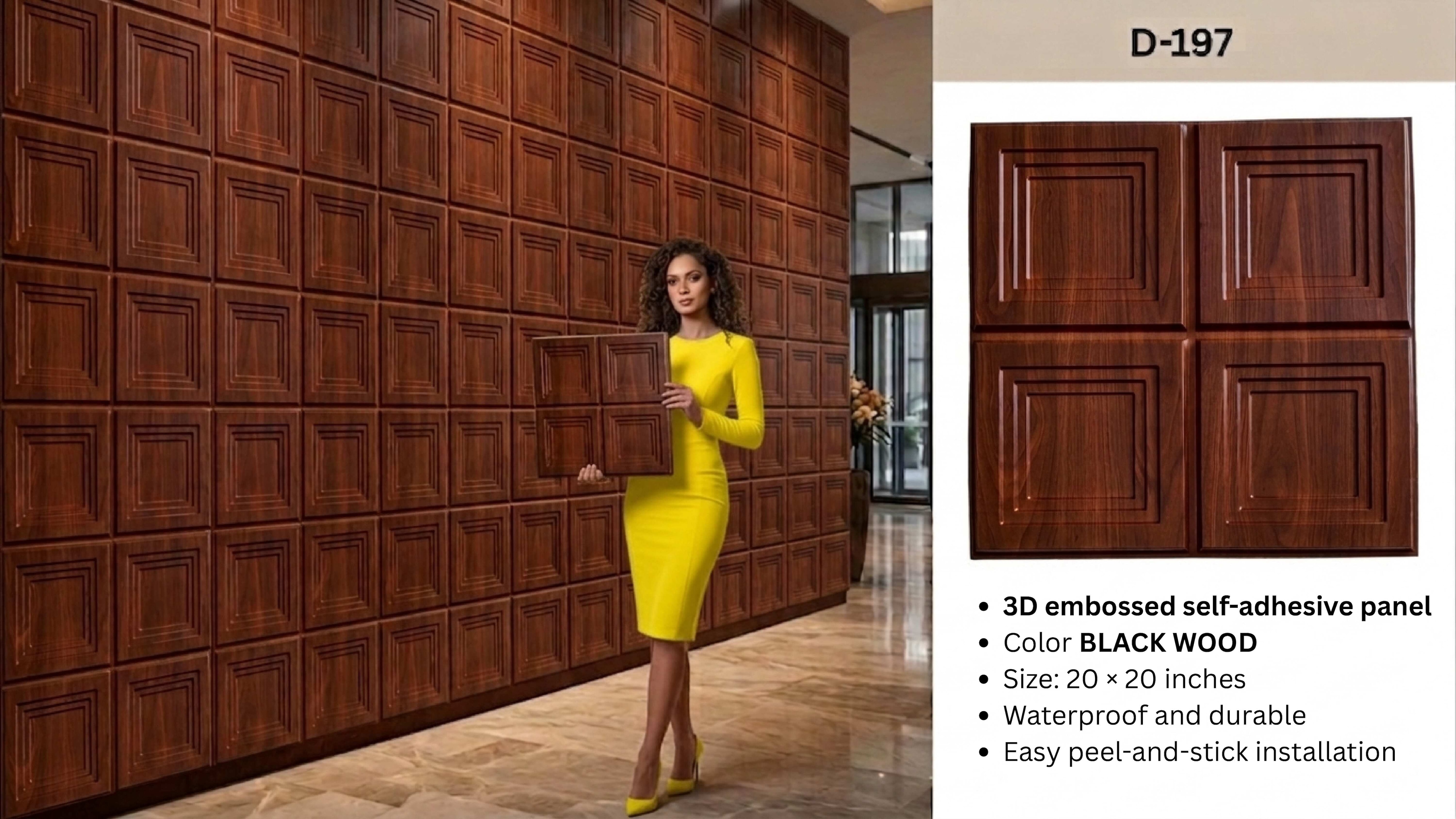 Self adhesive 3D wall panels image 4
