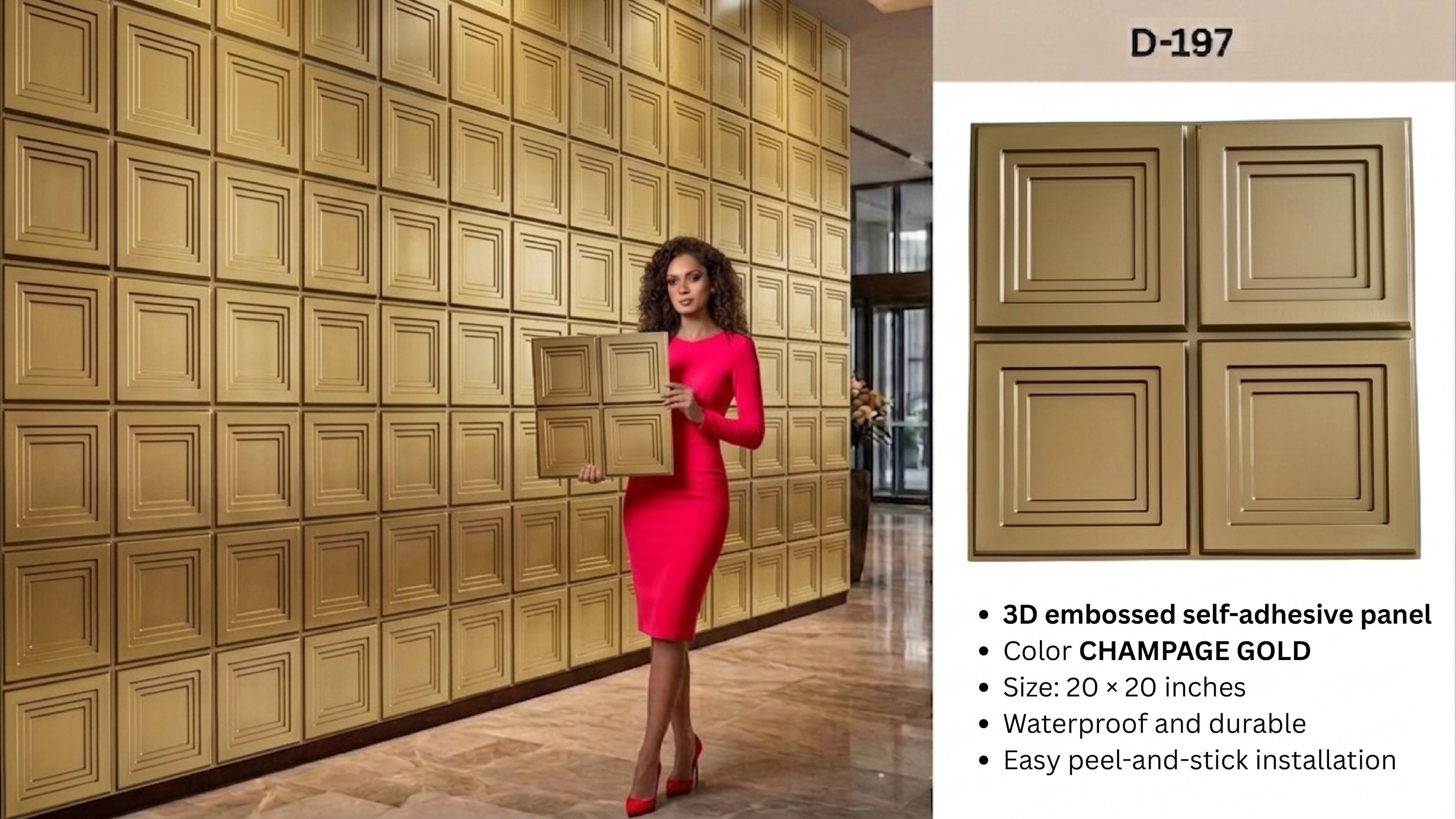 Self adhesive 3D wall panels image 5