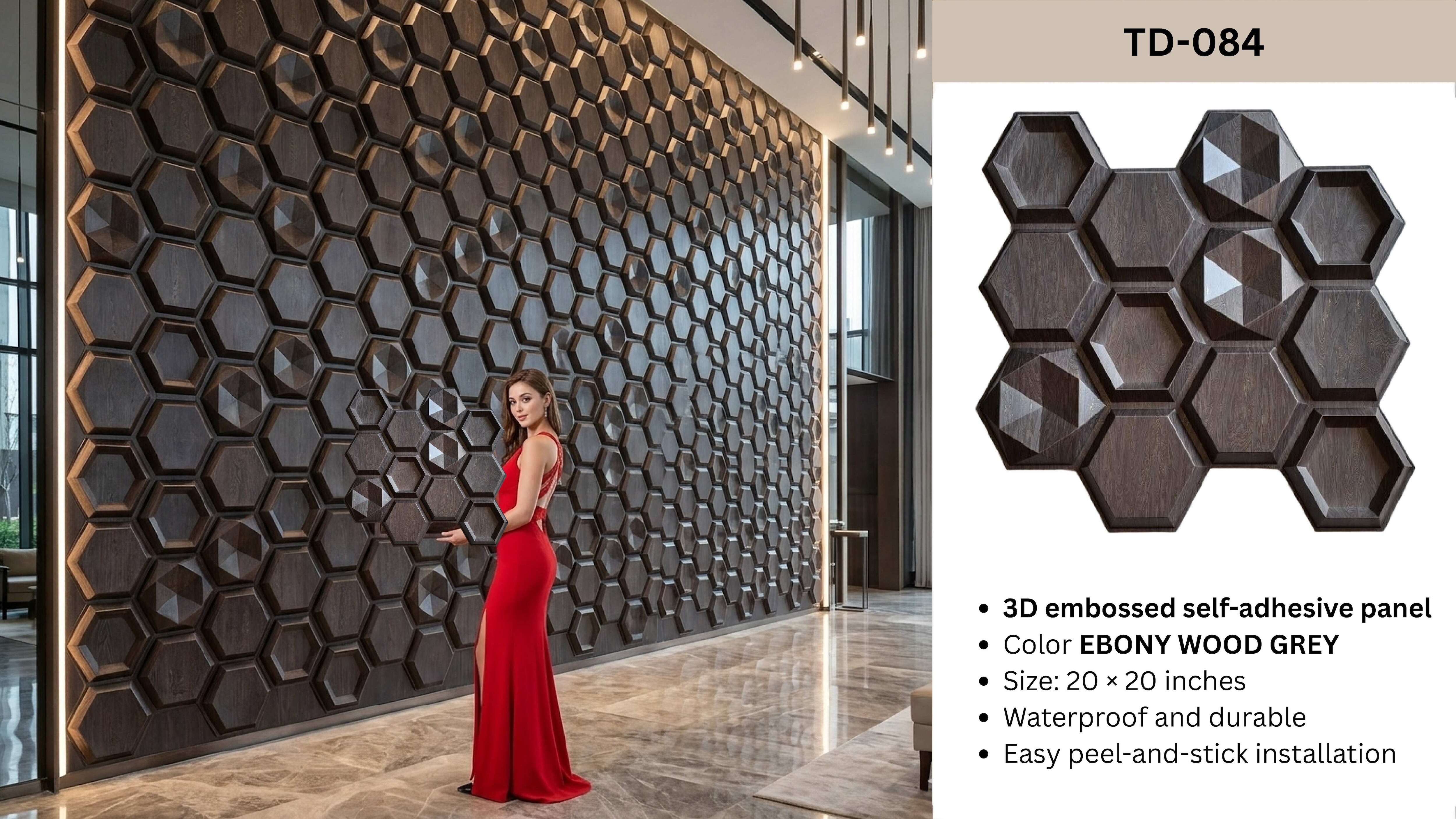 Self adhesive 3D wall panels image 2