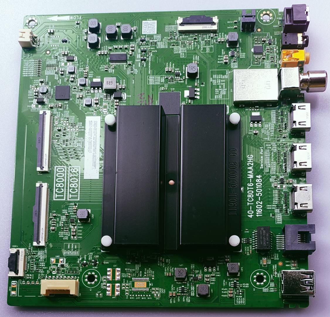 TCL 4K QLED 55C69B New Mother Board Detail TC8000-TC80T6 / 40-TC80T6-MAA2HG 11602-501084 image 6