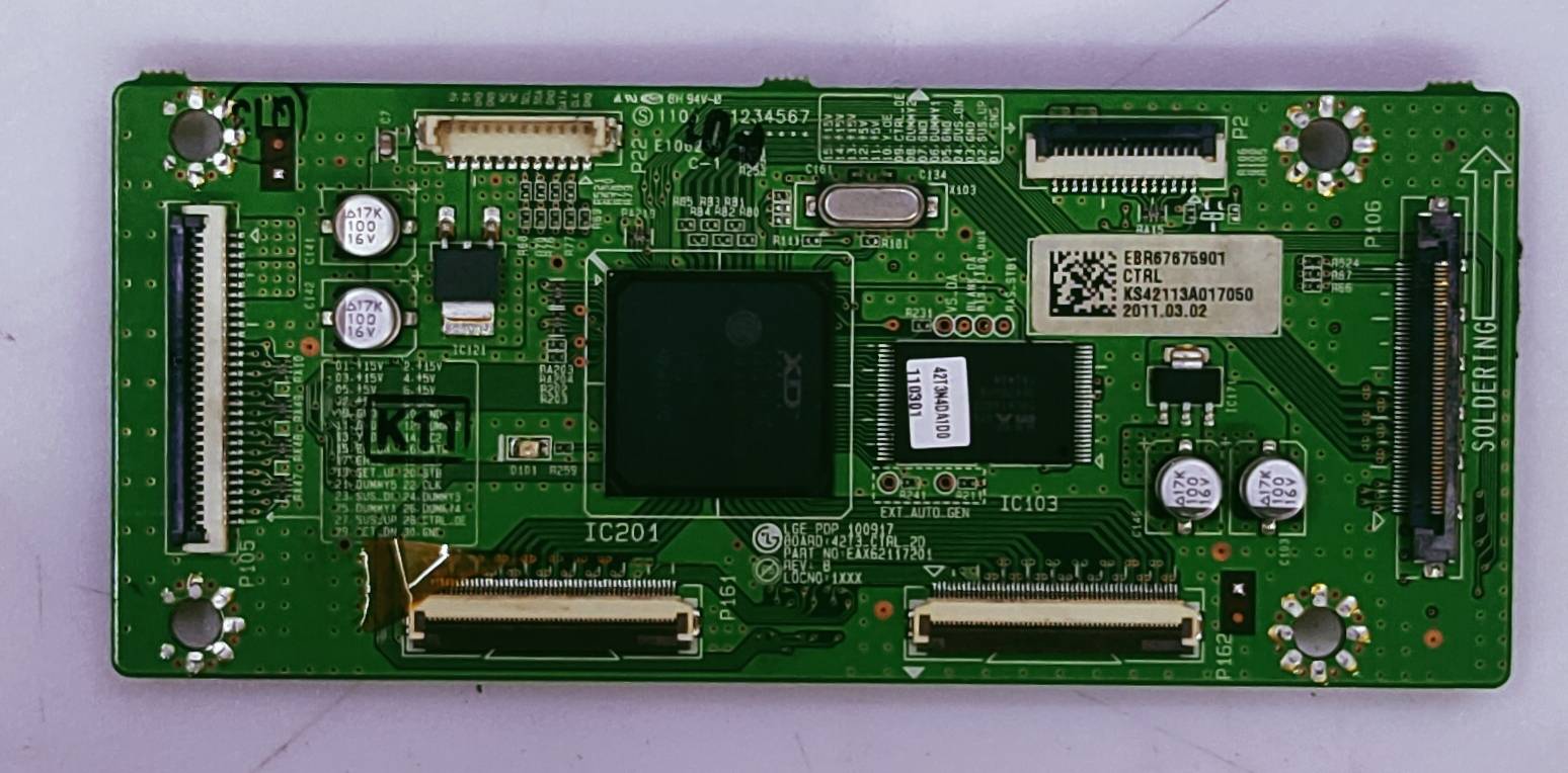 LG Plazma 42PT350R Logic Baord Part No. EBR 6767590A1 Ctrl  image 3