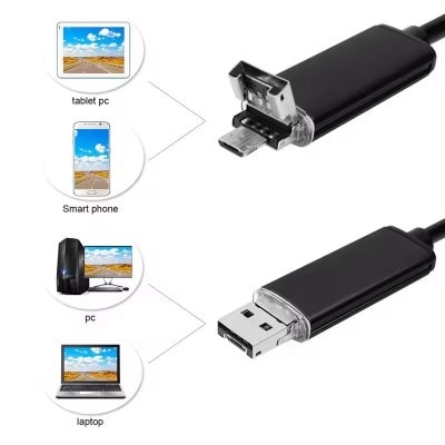 8mm USB Industrial Endoscope Cable Waterproof IP67 Borescope Endoscope Semi-Rigid Cable Endoscope for Android image 2