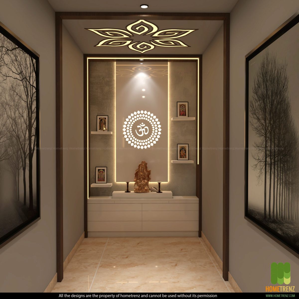 Small Pooja Room Interior Ideas for Compact Spaces image 3