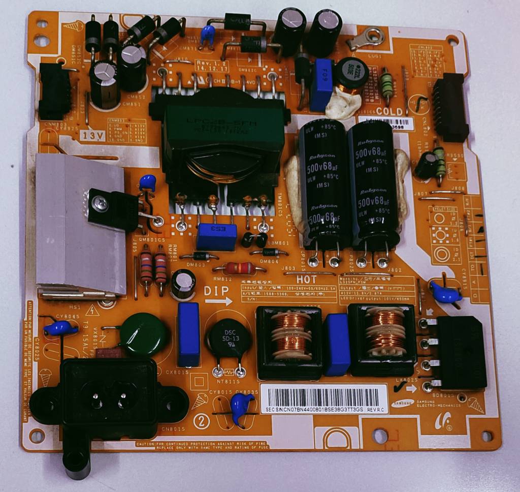 SAMSUNG LED TV UA32J5300AR Power Supply Board, SAMSUNG LED TV UA32J5300AR Smps Board, SAMSUNG LED TV UA32J5300AR Power Supply PCB Board, #wb50 image 6