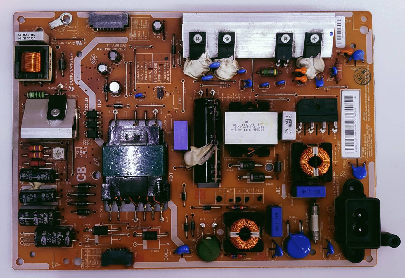 SAMSUNG UA48H5100AR LED TV POWER SUPPLY BOARD  image 6
