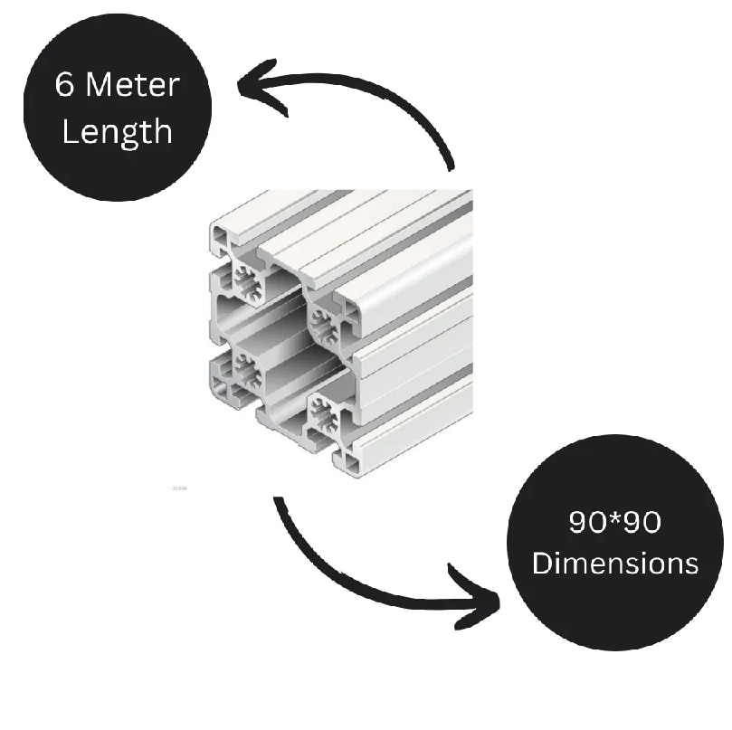90X90 Industrial Aluminium Profile image 3