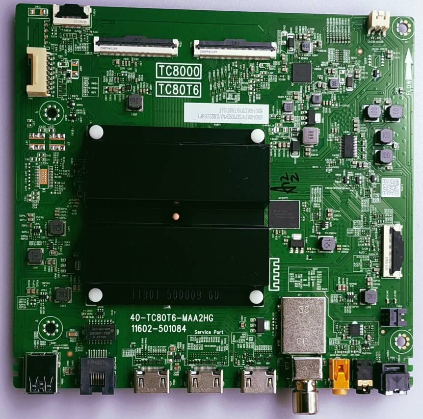 TCL 4K QLED 55C69B New Mother Board Detail TC8000-TC80T6 / 40-TC80T6-MAA2HG 11602-501084 image 4