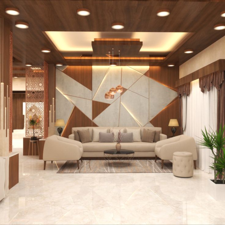 Luxury Living Wall Panel Chennai Design image 4